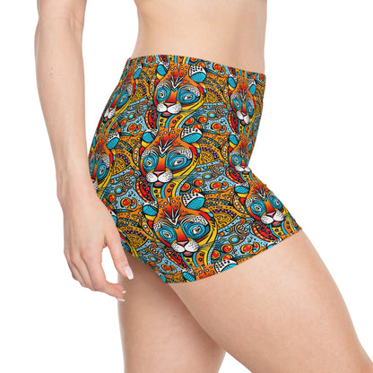 Cartoon Leopard Woman's Shorts