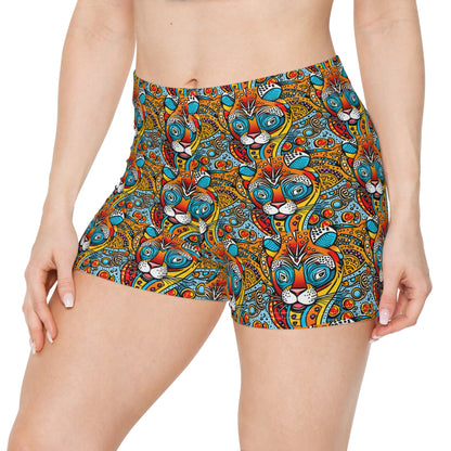 Cartoon Leopard Woman's Shorts