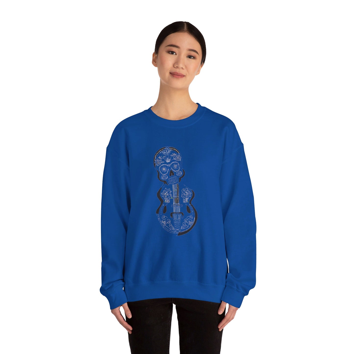 Sugar Skull with Guitar Sweatshirt