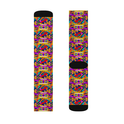 Abstract Cassette Tape Socks - Chill Core Clothing