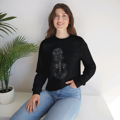 Sugar Skull with Guitar Sweatshirt