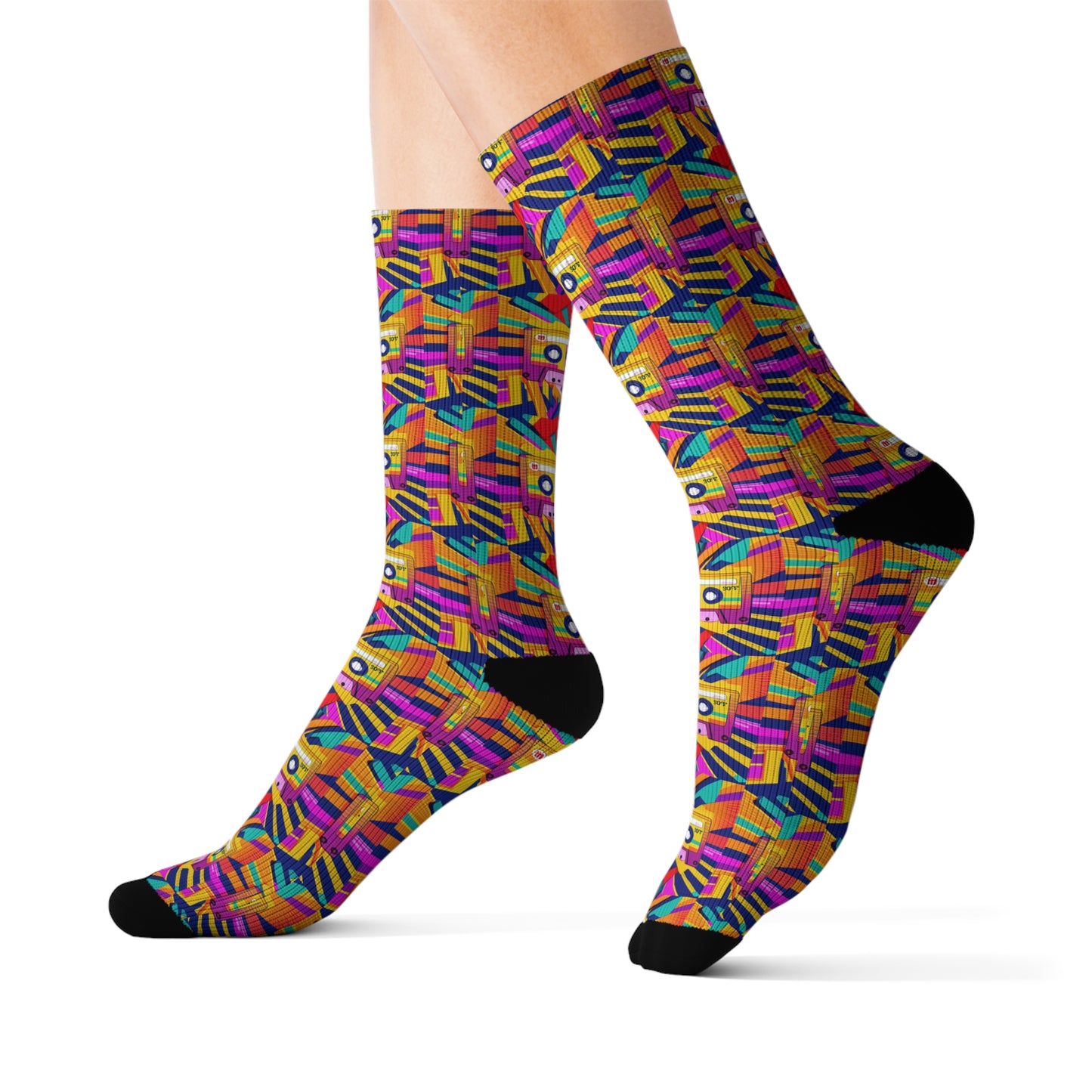 Abstract Cassette Tape Socks - Chill Core Clothing