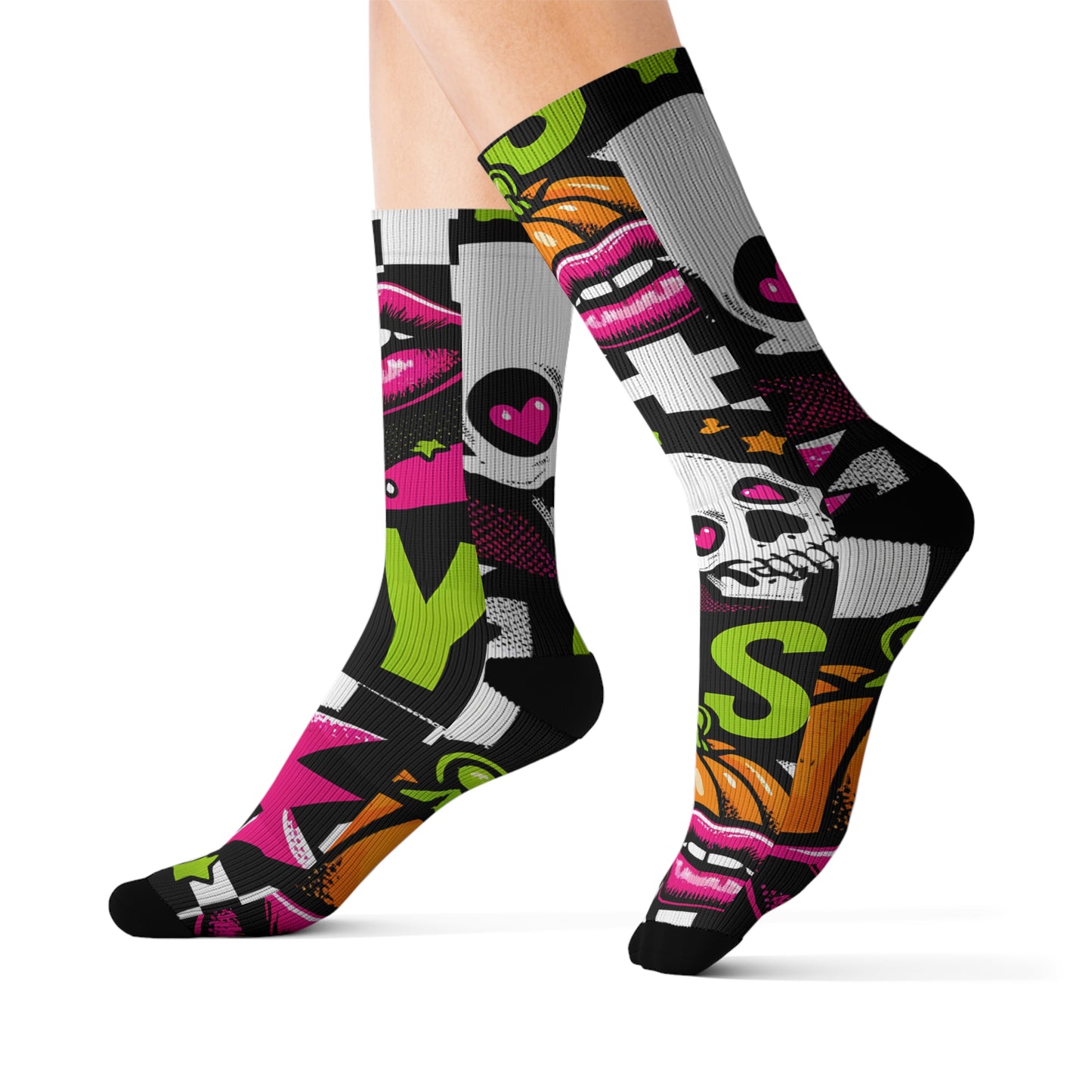 Retro Skull Socks - Chill Core Clothing