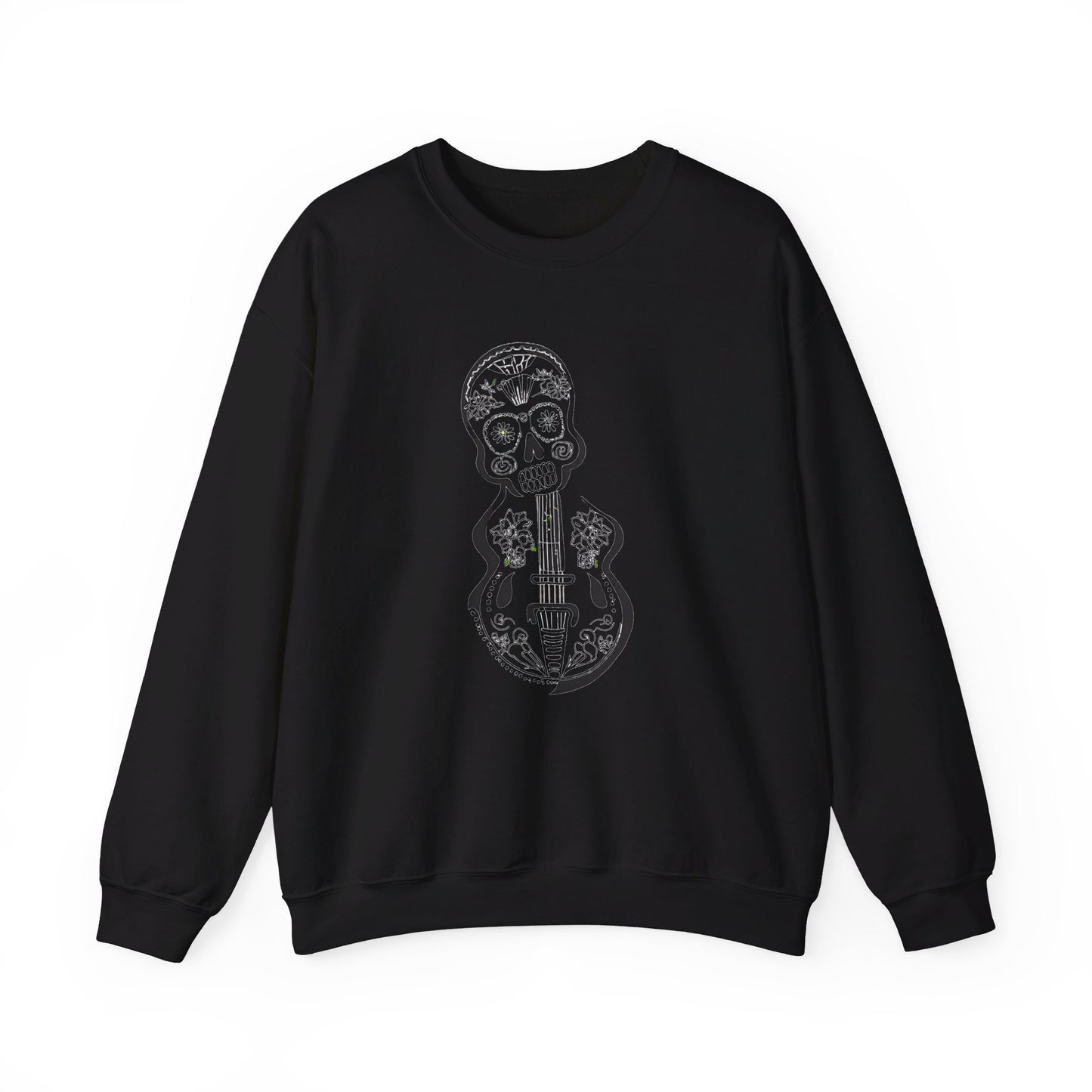 Sugar Skull with Guitar Sweatshirt