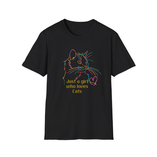 Just a Girl who loves Cats T-Shirt - Chill Core Clothing