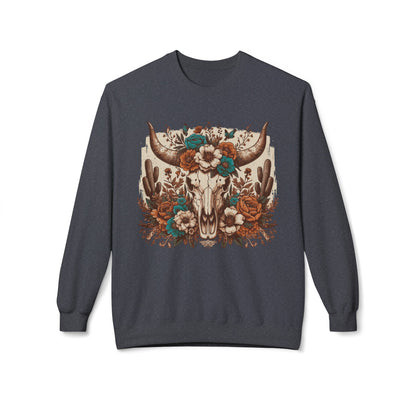 Western Desert Cow Skull Sweatshirt - Chill Core Clothing