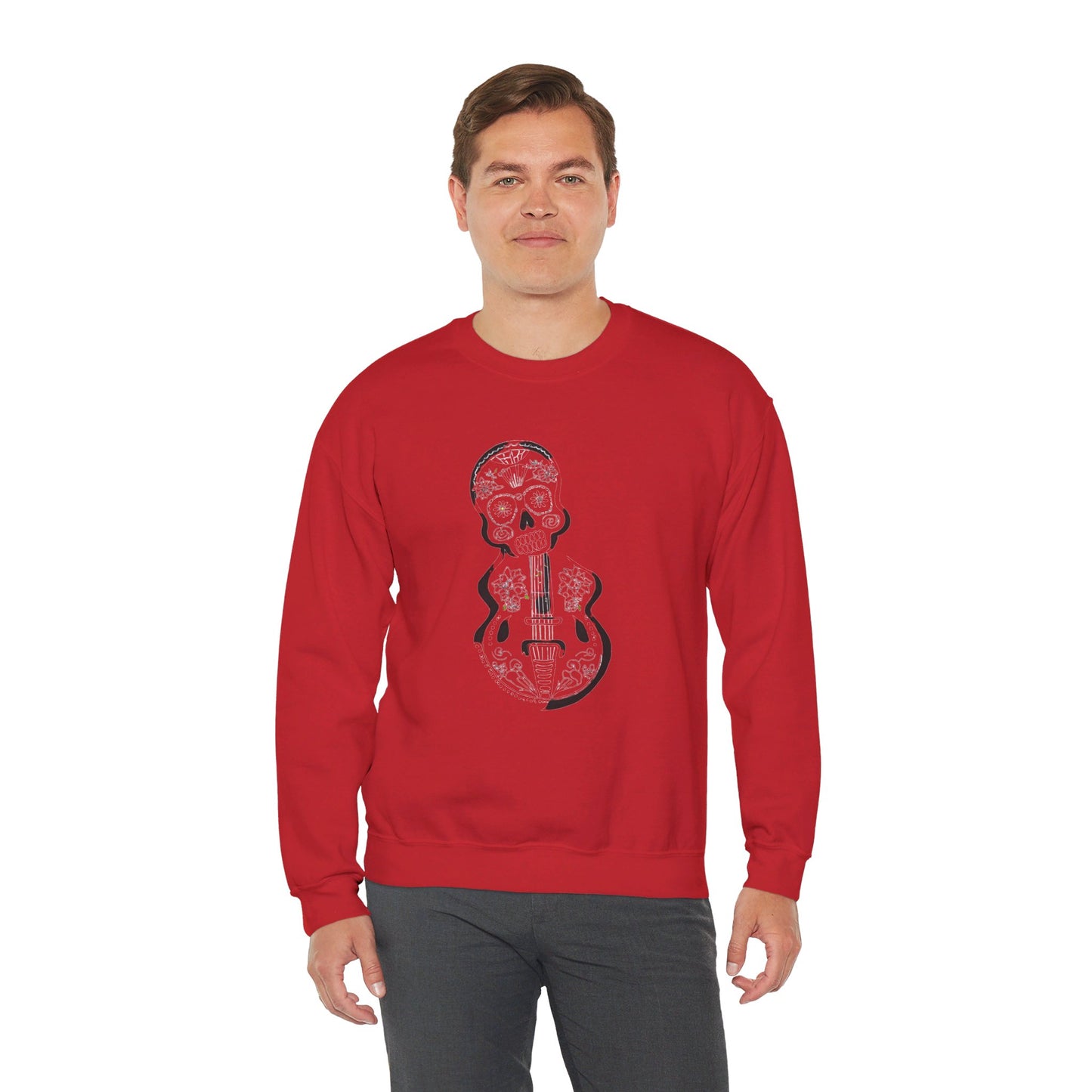 Sugar Skull with Guitar Sweatshirt